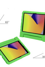 Nomfy Hoes Geschikt voor iPad 10.2 2021 Hoes Bumper Kindvriendelijk Kids Case Kinderhoes - Hoesje Geschikt voor iPad 9 Hoesje Shockproof Cover Hoes - Groen