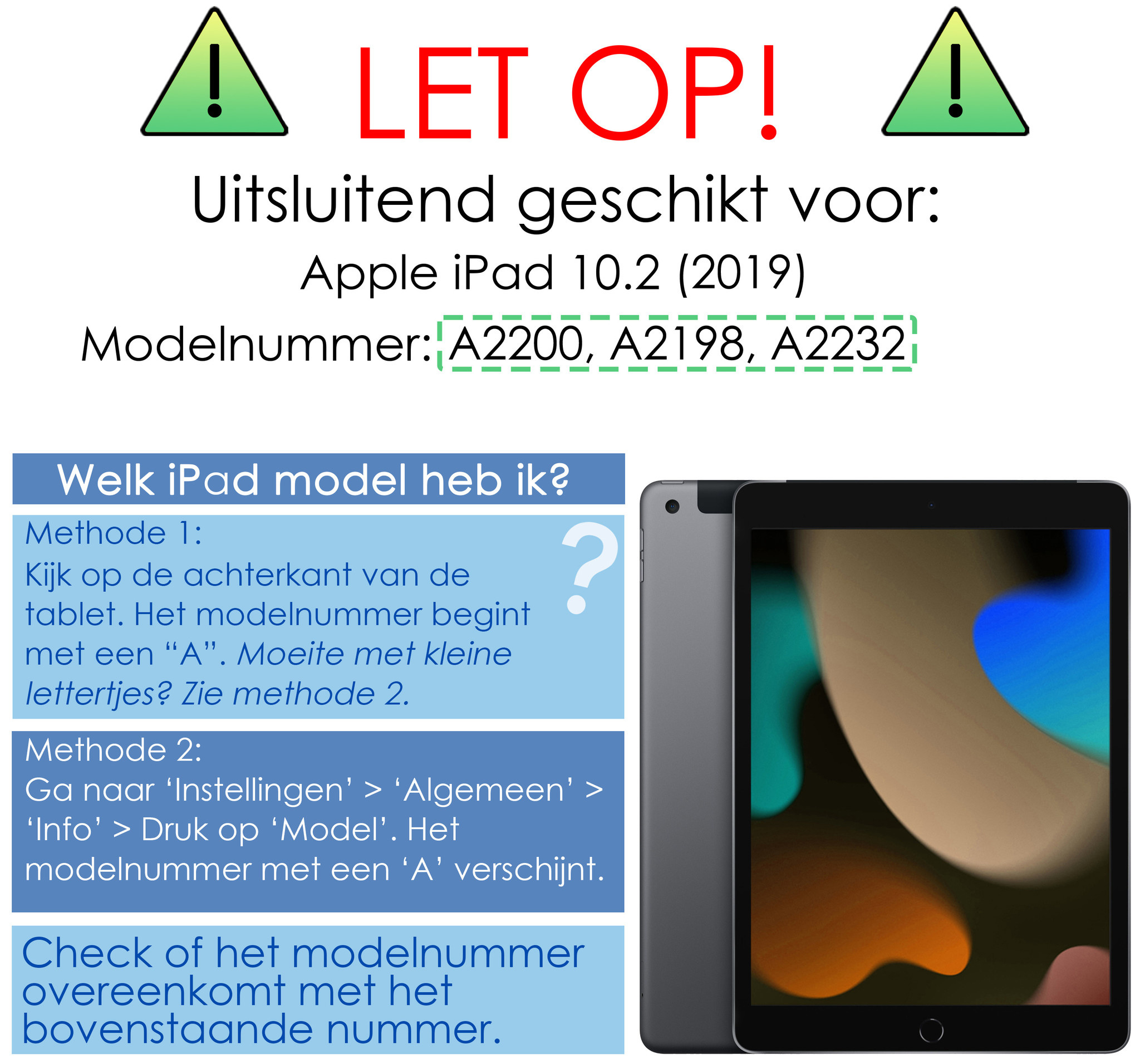 iPad 10.2 2019 Hoesje Kinderhoes Shockproof Cover Case - Zwart