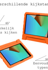 BASEY. Hoesje Geschikt voor iPad 10.2 2020 Hoesje Kinder Hoes Shockproof Kinderhoes - Kindvriendelijk Hoesje Geschikt voor iPad 8 Hoes Kids Case - Oranje