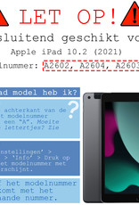 BASEY. Hoesje Geschikt voor iPad 10.2 2021 Hoesje Kinder Hoes Shockproof Kinderhoes - Kindvriendelijk Hoesje Geschikt voor iPad 9 Hoes Kids Case - Zwart
