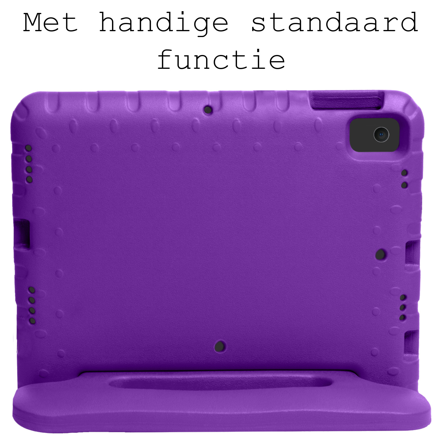BASEY. Hoesje Geschikt voor iPad 10.2 2020 Hoesje Kinder Hoes Shockproof Kinderhoes - Kindvriendelijk Hoesje Geschikt voor iPad 8 Hoes Kids Case - Paars