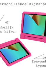 BASEY. Hoesje Geschikt voor iPad 10.2 2021 Hoesje Kinder Hoes Shockproof Kinderhoes - Kindvriendelijk Hoesje Geschikt voor iPad 9 Hoes Kids Case - Roze