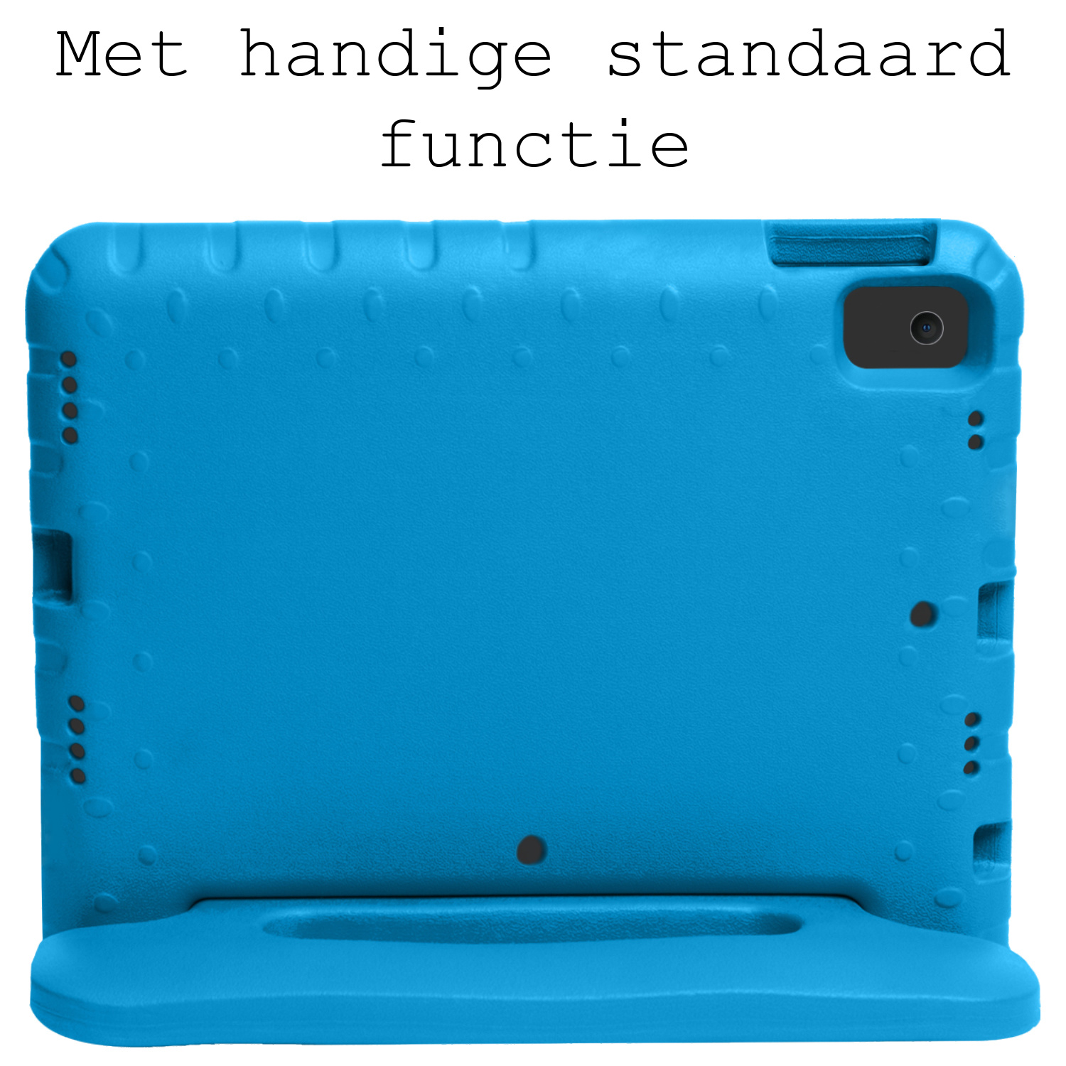 BASEY. Hoesje Geschikt voor iPad 10.2 2021 Hoesje Kinder Hoes Shockproof Kinderhoes - Kindvriendelijk Hoesje Geschikt voor iPad 9 Hoes Kids Case - Blauw