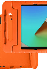 BASEY. Hoesje Geschikt voor iPad 10.2 2020 Hoesje Kinder Hoes Shockproof Kinderhoes - Kindvriendelijk Hoesje Geschikt voor iPad 8 Hoes Kids Case - Oranje