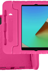 BASEY. Hoesje Geschikt voor iPad 10.2 2021 Hoesje Kinder Hoes Shockproof Kinderhoes - Kindvriendelijk Hoesje Geschikt voor iPad 9 Hoes Kids Case - Roze