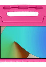 BASEY. Hoesje Geschikt voor iPad 10.2 2021 Hoesje Kinder Hoes Shockproof Kinderhoes - Kindvriendelijk Hoesje Geschikt voor iPad 9 Hoes Kids Case - Roze
