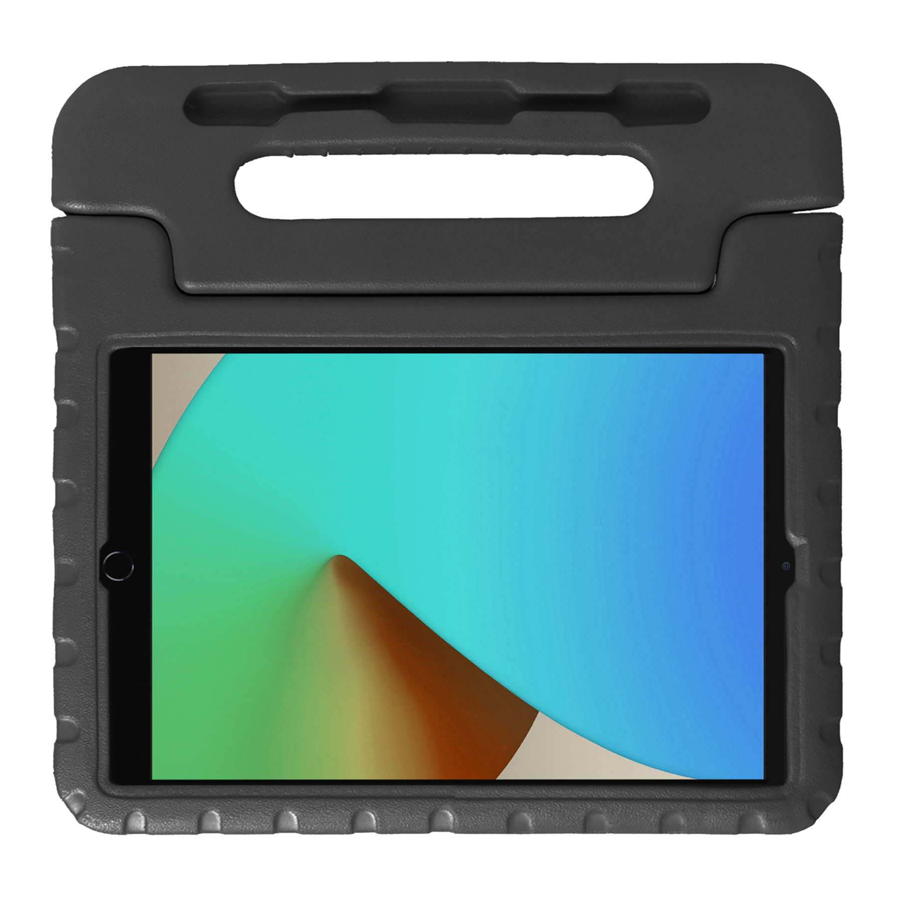 BASEY. Hoesje Geschikt voor iPad 10.2 2021 Hoesje Kinder Hoes Shockproof Kinderhoes - Kindvriendelijk Hoesje Geschikt voor iPad 9 Hoes Kids Case - Zwart