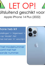 NoXx Hoes voor iPhone 14 Plus Hoesje Transparant Cover Shock Proof Case Hoes Met Pasjeshouder - 2x