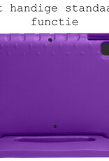 BASEY. Hoesje Geschikt voor iPad 10.2 2019 Hoesje Kinder Hoes Shockproof Kinderhoes Met Screenprotector - Kindvriendelijk Hoesje Geschikt voor iPad 7 Hoes Kids Case - Paars