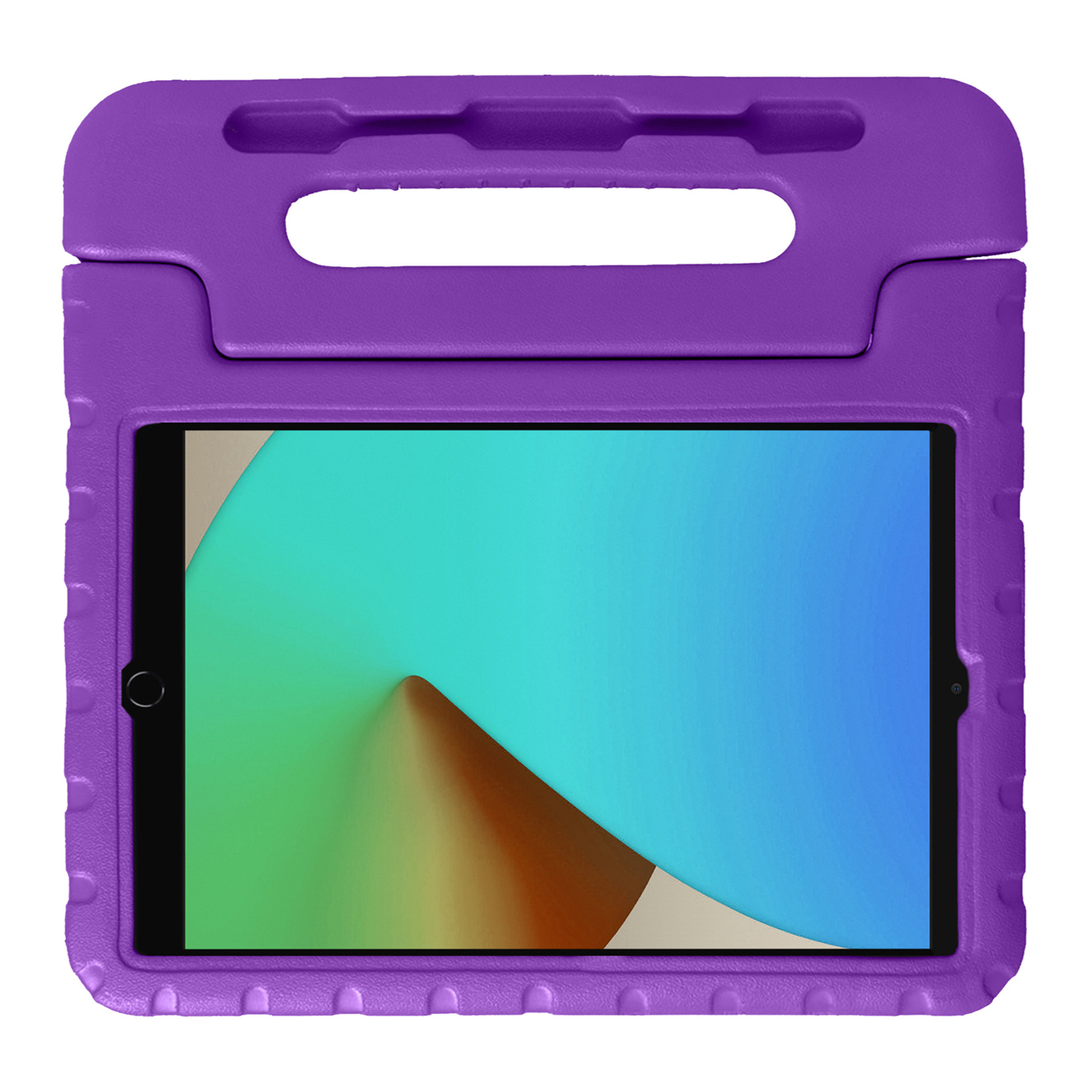 BASEY. Hoesje Geschikt voor iPad 10.2 2019 Hoesje Kinder Hoes Shockproof Kinderhoes Met Screenprotector - Kindvriendelijk Hoesje Geschikt voor iPad 7 Hoes Kids Case - Paars