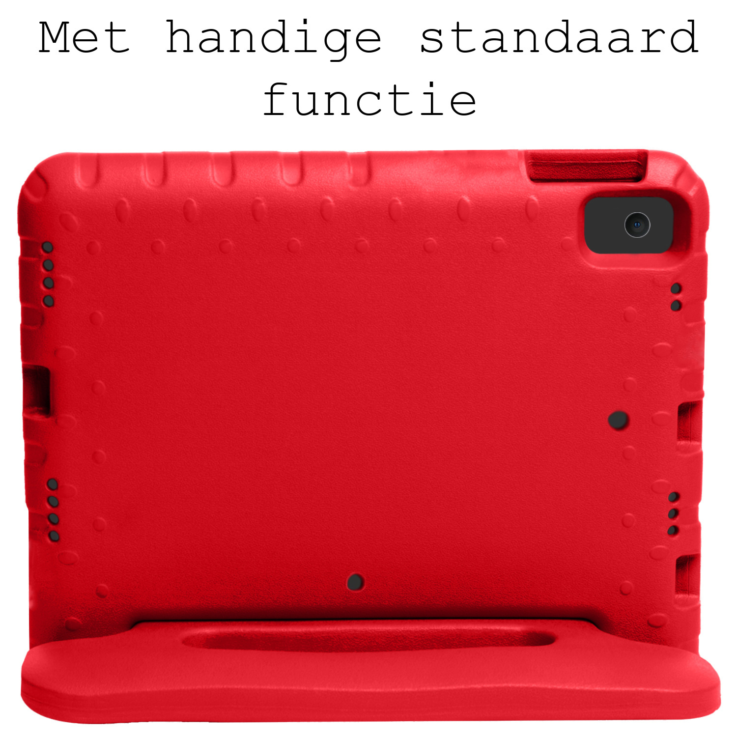 BASEY. Hoesje Geschikt voor iPad 10.2 2021 Hoesje Kinder Hoes Shockproof Kinderhoes Met Screenprotector - Kindvriendelijk Hoesje Geschikt voor iPad 9 Hoes Kids Case - Rood