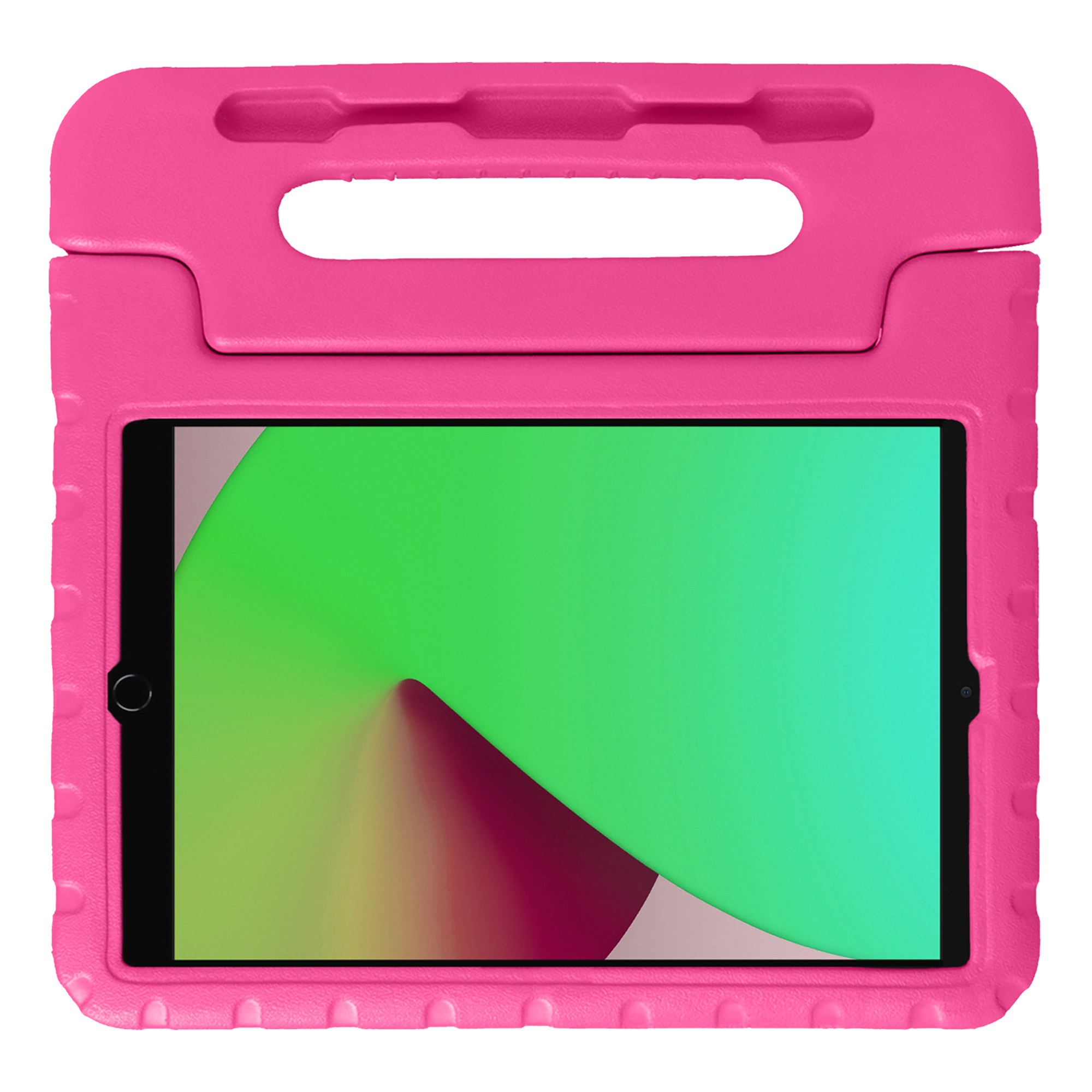 NoXx Hoesje Geschikt voor iPad 10.2 2019 Hoesje Kinderhoes Shockproof Hoes Kids Case Met Screenprotector - Roze