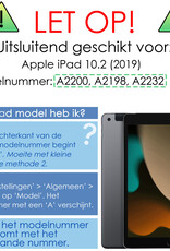 Hoesje Geschikt voor iPad 10.2 2019 Hoesje Kinderhoes Shockproof Hoes Kids Case Met Screenprotector - Zwart