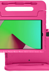 NoXx Hoesje Geschikt voor iPad 10.2 2020 Hoesje Kinderhoes Shockproof Hoes Kids Case Met Screenprotector - Roze