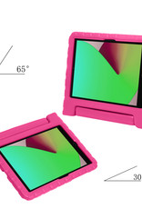 NoXx Hoesje Geschikt voor iPad 10.2 2020 Hoesje Kinderhoes Shockproof Hoes Kids Case Met Screenprotector - Roze