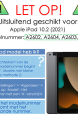 NoXx Hoesje Geschikt voor iPad 10.2 2021 Hoesje Kinderhoes Shockproof Hoes Kids Case Met Screenprotector - Oranje