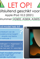 NoXx Hoesje Geschikt voor iPad 10.2 2021 Hoesje Kinderhoes Shockproof Hoes Kids Case Met Screenprotector - Rood