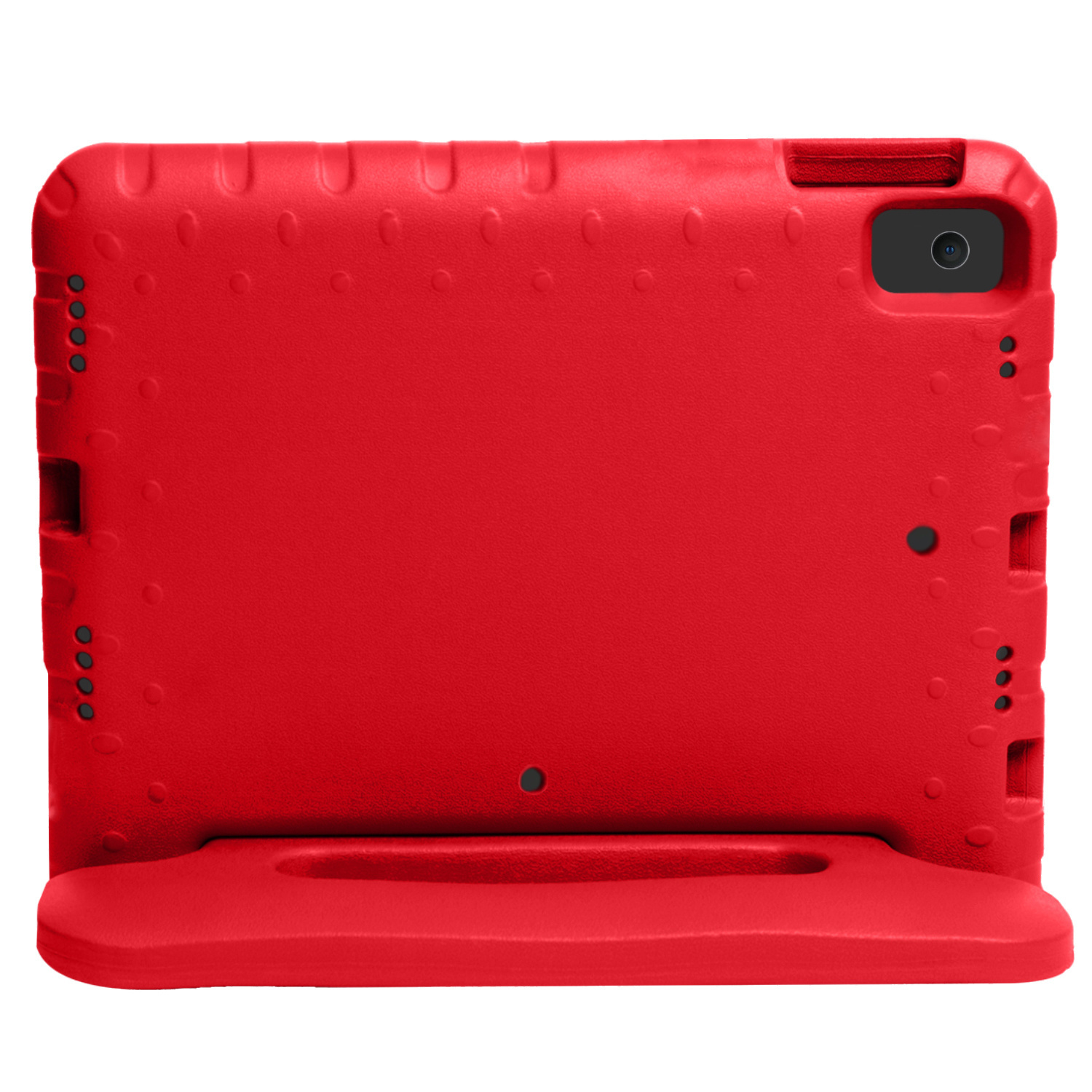 NoXx Hoesje Geschikt voor iPad 10.2 2021 Hoesje Kinderhoes Shockproof Hoes Kids Case Met Screenprotector - Rood
