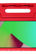 NoXx Hoesje Geschikt voor iPad 10.2 2021 Hoesje Kinderhoes Shockproof Hoes Kids Case Met Screenprotector - Rood