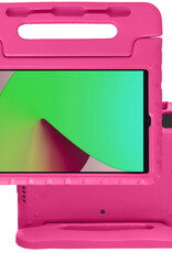 NoXx Hoesje Geschikt voor iPad 10.2 2021 Hoesje Kinderhoes Shockproof Hoes Kids Case Met Screenprotector - Roze