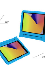 Nomfy Hoes Geschikt voor iPad 10.2 2021 Hoes Bumper Kindvriendelijk Kids Case Kinderhoes Met Screenprotector - Hoesje Geschikt voor iPad 9 Hoesje Shockproof Cover Hoes - Blauw