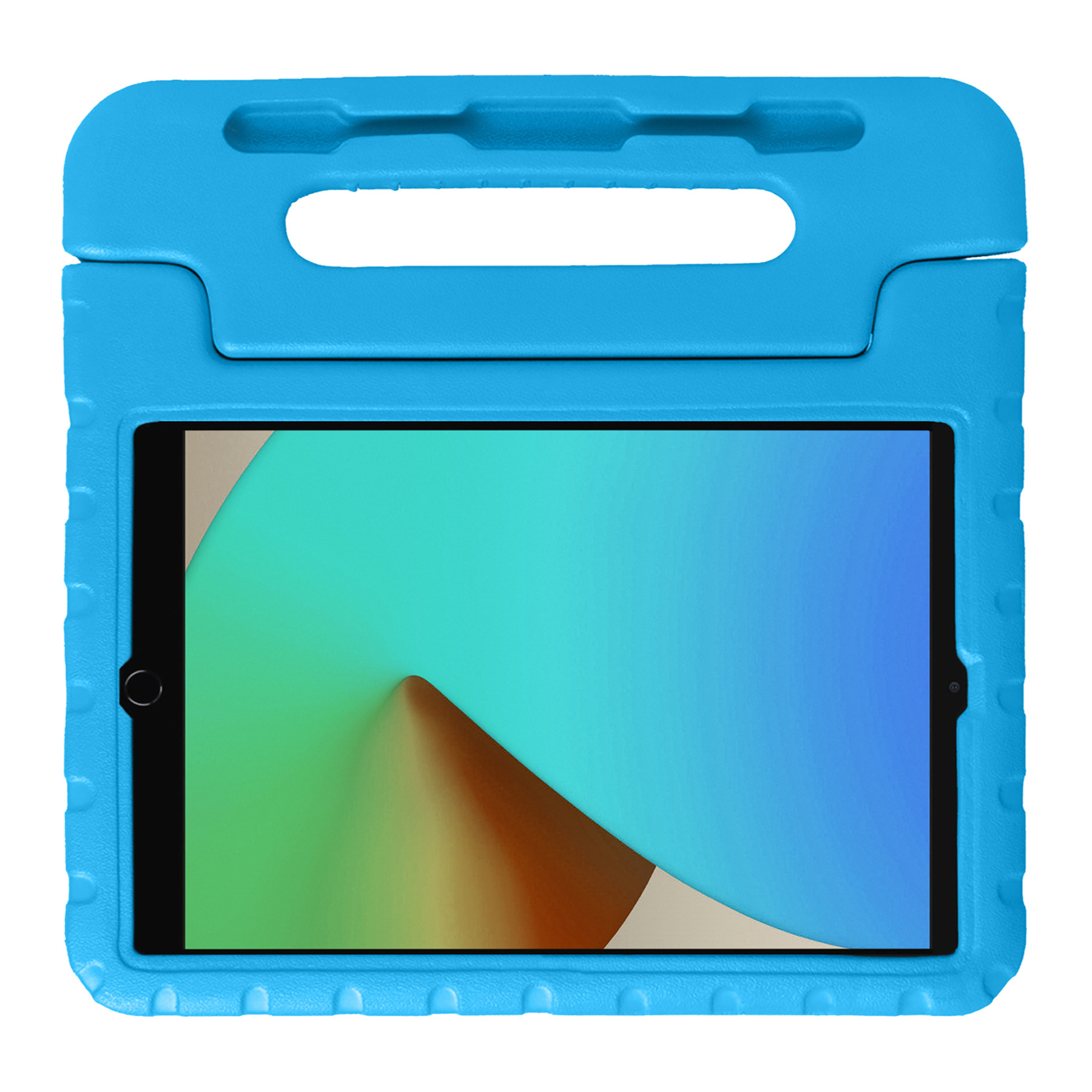 Hoesje Geschikt voor iPad 10.2 2019 Hoesje Kinder Hoes Shockproof Kinderhoes Met 2x Screenprotector - Kindvriendelijk Hoesje Geschikt voor iPad 7 Hoes Kids Case - Blauw