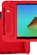 BASEY. Hoesje Geschikt voor iPad 10.2 2019 Hoesje Kinder Hoes Shockproof Kinderhoes Met 2x Screenprotector - Kindvriendelijk Hoesje Geschikt voor iPad 7 Hoes Kids Case - Rood