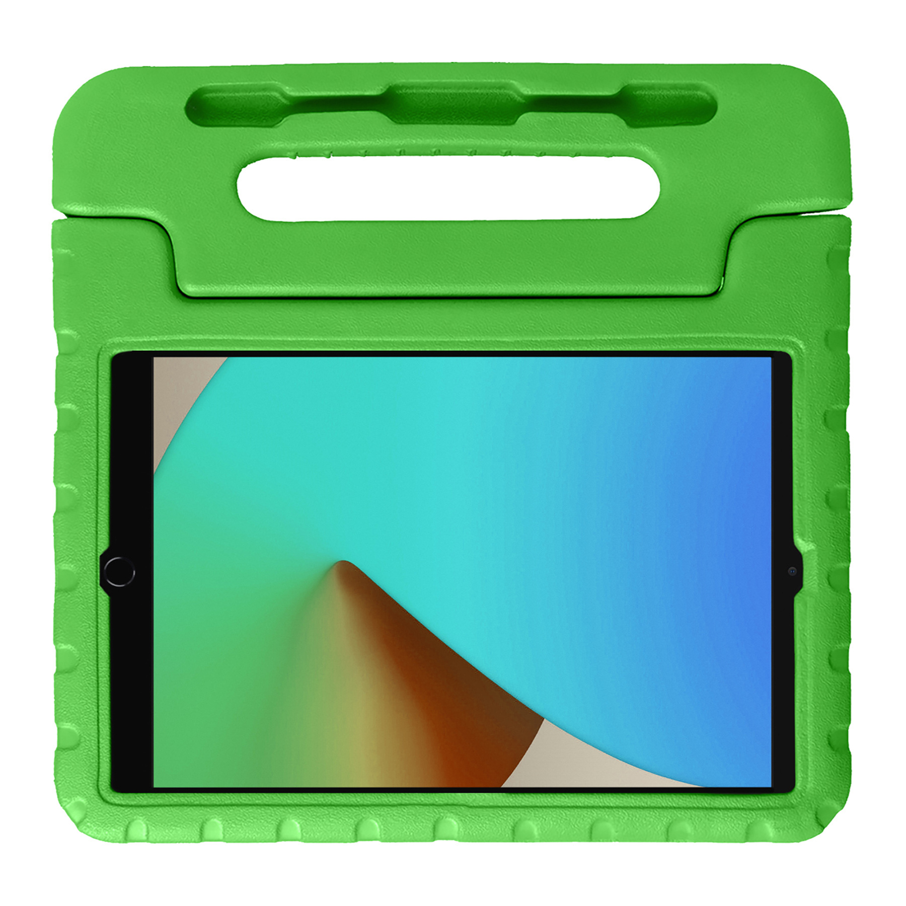BASEY. Hoesje Geschikt voor iPad 10.2 2020 Hoesje Kinder Hoes Shockproof Kinderhoes Met 2x Screenprotector - Kindvriendelijk Hoesje Geschikt voor iPad 8 Hoes Kids Case - Groen