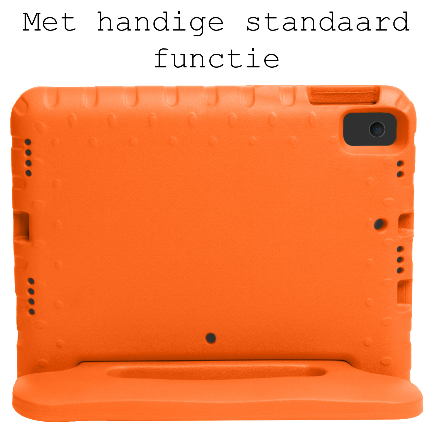 BASEY. Hoesje Geschikt voor iPad 10.2 2021 Hoesje Kinder Hoes Shockproof Kinderhoes Met 2x Screenprotector - Kindvriendelijk Hoesje Geschikt voor iPad 9 Hoes Kids Case - Oranje