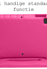 BASEY. Hoesje Geschikt voor iPad 10.2 2021 Hoesje Kinder Hoes Shockproof Kinderhoes Met 2x Screenprotector - Kindvriendelijk Hoesje Geschikt voor iPad 9 Hoes Kids Case - Roze