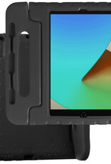 iPad 10.2 2021 Hoesje Kinder Hoes Shockproof Cover Met 2x Screenprotector - Kindvriendelijke iPad 10.2 2021 Hoes Kids Case - Zwart