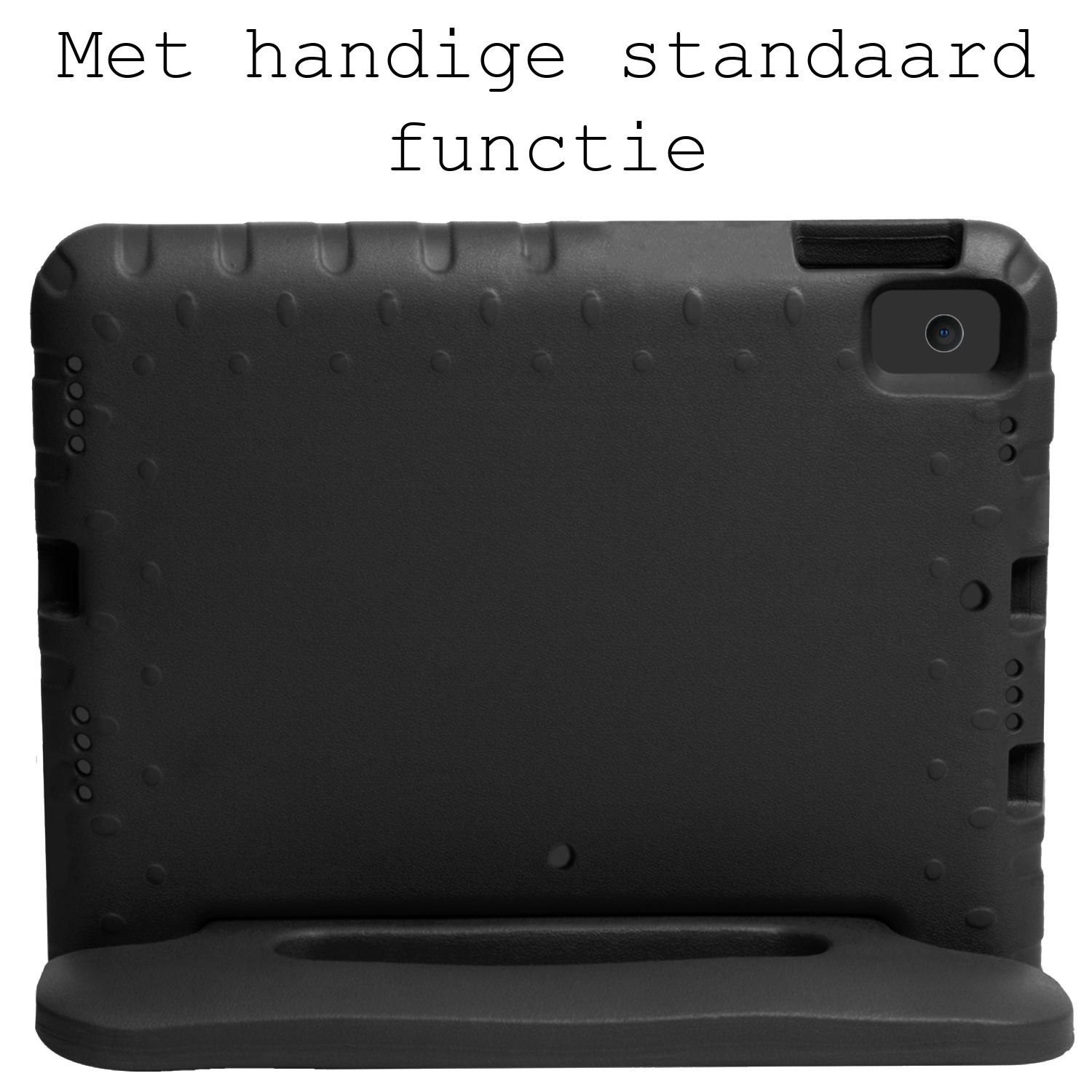 BASEY. Hoesje Geschikt voor iPad 10.2 2021 Hoesje Kinder Hoes Shockproof Kinderhoes Met 2x Screenprotector - Kindvriendelijk Hoesje Geschikt voor iPad 9 Hoes Kids Case - Zwart