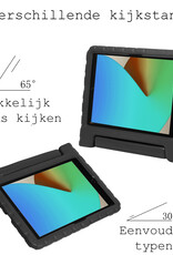 BASEY. Hoesje Geschikt voor iPad 10.2 2021 Hoesje Kinder Hoes Shockproof Kinderhoes Met 2x Screenprotector - Kindvriendelijk Hoesje Geschikt voor iPad 9 Hoes Kids Case - Zwart