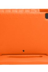 NoXx Hoesje Geschikt voor iPad 10.2 2019 Hoesje Kinderhoes Shockproof Hoes Kids Case Met 2x Screenprotector - Oranje