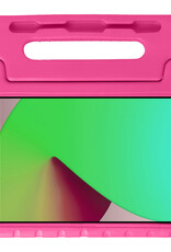 NoXx Hoesje Geschikt voor iPad 10.2 2019 Hoesje Kinderhoes Shockproof Hoes Kids Case Met 2x Screenprotector - Roze