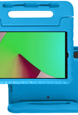 NoXx Hoesje Geschikt voor iPad 10.2 2020 Hoesje Kinderhoes Shockproof Hoes Kids Case Met 2x Screenprotector - Blauw