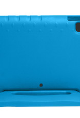 NoXx Hoesje Geschikt voor iPad 10.2 2020 Hoesje Kinderhoes Shockproof Hoes Kids Case Met 2x Screenprotector - Blauw