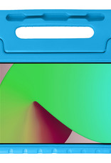 NoXx Hoesje Geschikt voor iPad 10.2 2020 Hoesje Kinderhoes Shockproof Hoes Kids Case Met 2x Screenprotector - Blauw