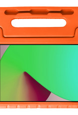 iPad 10.2 2020 Hoesje Kinderhoes Shockproof Cover Case Met 2x Screenprotector - Oranje