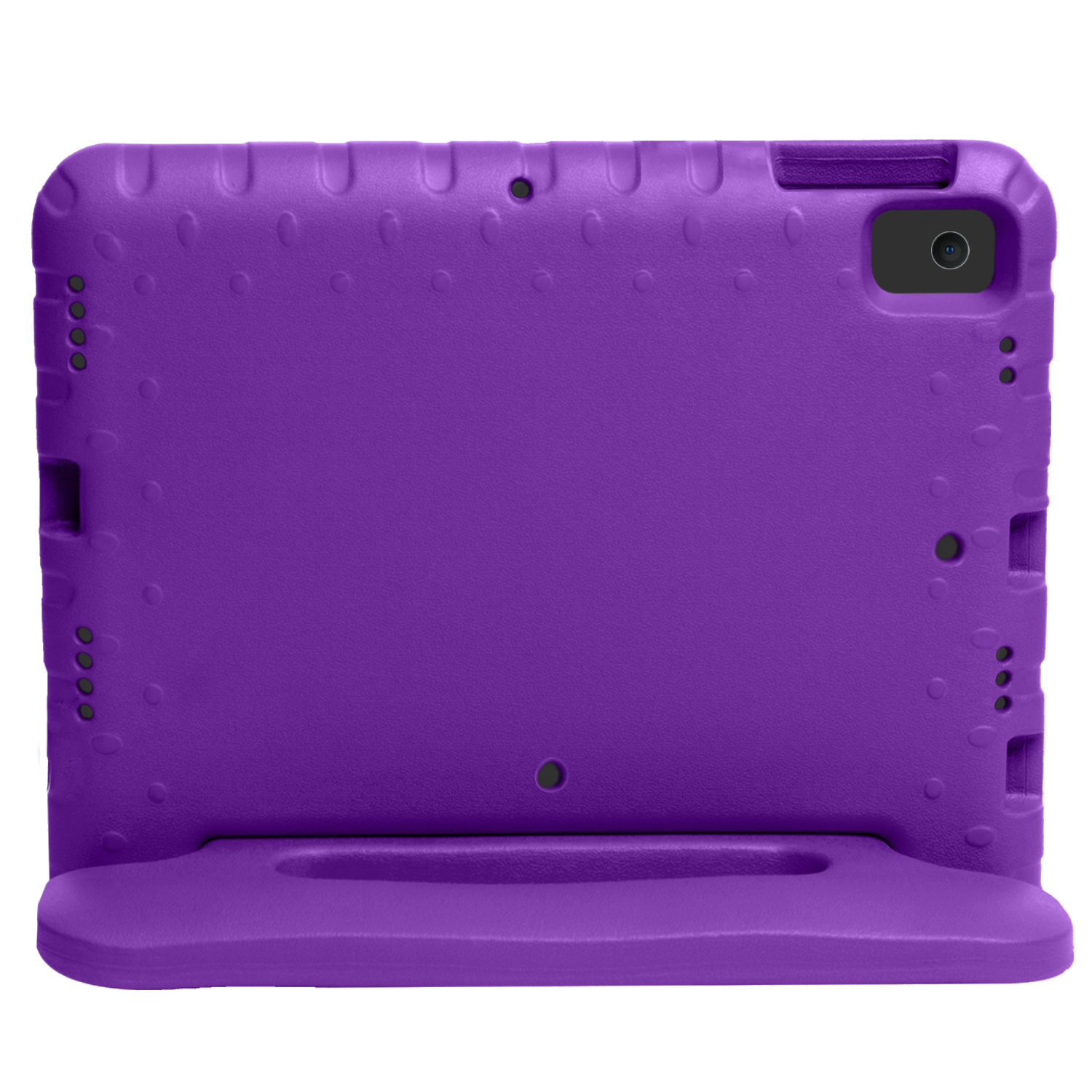 NoXx Hoesje Geschikt voor iPad 10.2 2021 Hoesje Kinderhoes Shockproof Hoes Kids Case Met 2x Screenprotector - Paars