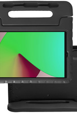 NoXx Hoesje Geschikt voor iPad 10.2 2021 Hoesje Kinderhoes Shockproof Hoes Kids Case Met 2x Screenprotector - Zwart