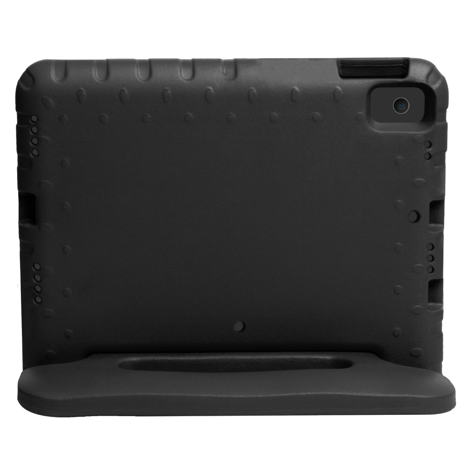 NoXx Hoesje Geschikt voor iPad 10.2 2021 Hoesje Kinderhoes Shockproof Hoes Kids Case Met 2x Screenprotector - Zwart