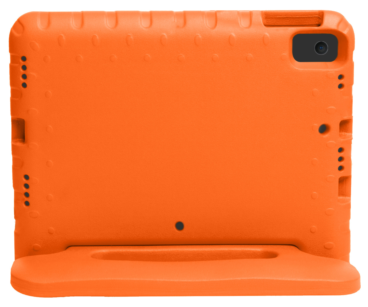 Nomfy Hoes Geschikt voor iPad 10.2 2019 Hoes Bumper Kindvriendelijk Kids Case Kinderhoes Met 2x Screenprotector - Hoesje Geschikt voor iPad 7 Hoesje Shockproof Cover Hoes - Oranje