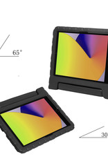 Nomfy Hoes Geschikt voor iPad 10.2 2019 Hoes Bumper Kindvriendelijk Kids Case Kinderhoes Met 2x Screenprotector - Hoesje Geschikt voor iPad 7 Hoesje Shockproof Cover Hoes - Zwart