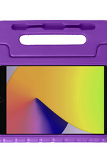 Nomfy Hoes Geschikt voor iPad 10.2 2020 Hoes Bumper Kindvriendelijk Kids Case Kinderhoes Met 2x Screenprotector - Hoesje Geschikt voor iPad 8 Hoesje Shockproof Cover Hoes - Paars