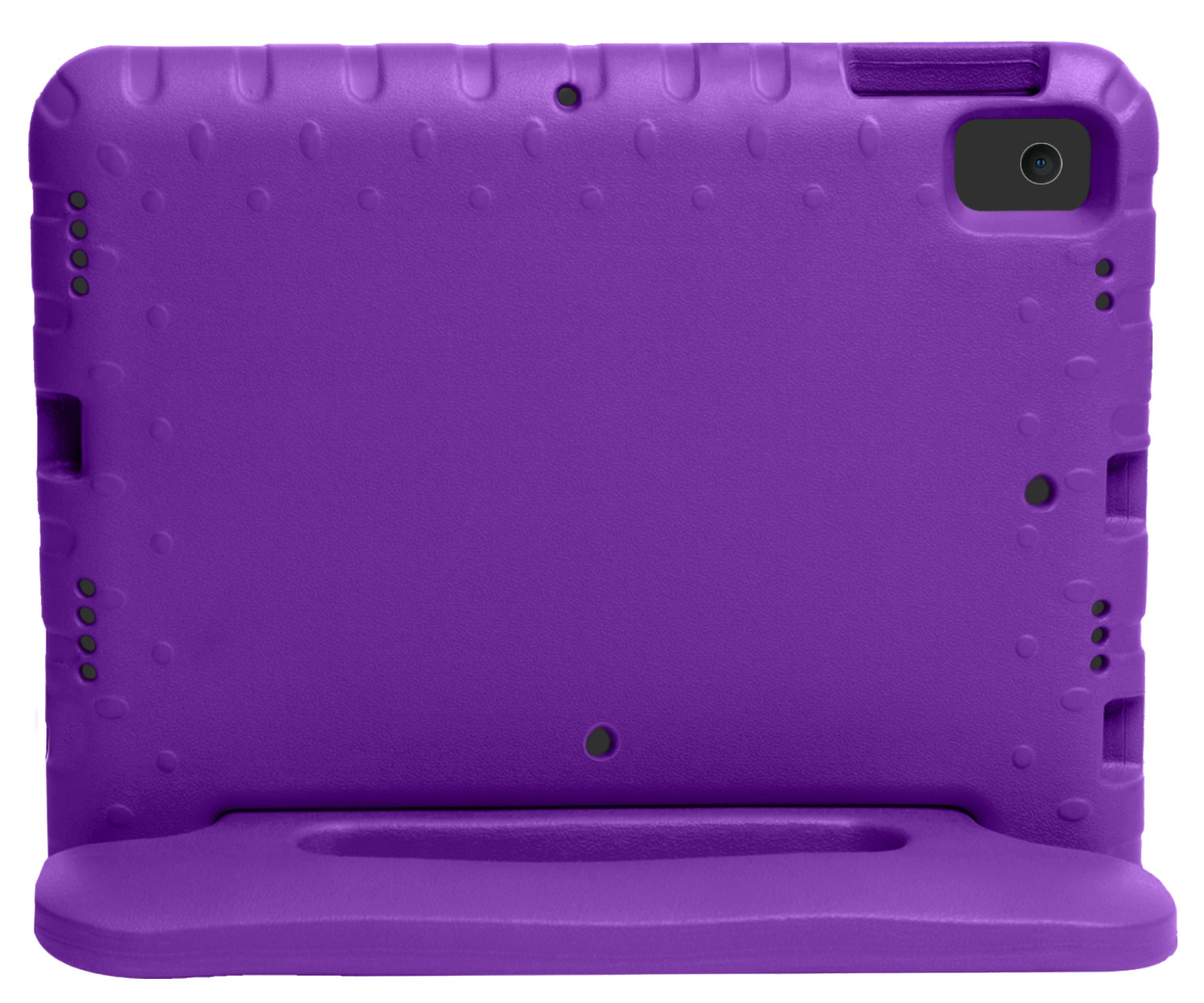 Nomfy Hoes Geschikt voor iPad 10.2 2020 Hoes Bumper Kindvriendelijk Kids Case Kinderhoes Met 2x Screenprotector - Hoesje Geschikt voor iPad 8 Hoesje Shockproof Cover Hoes - Paars