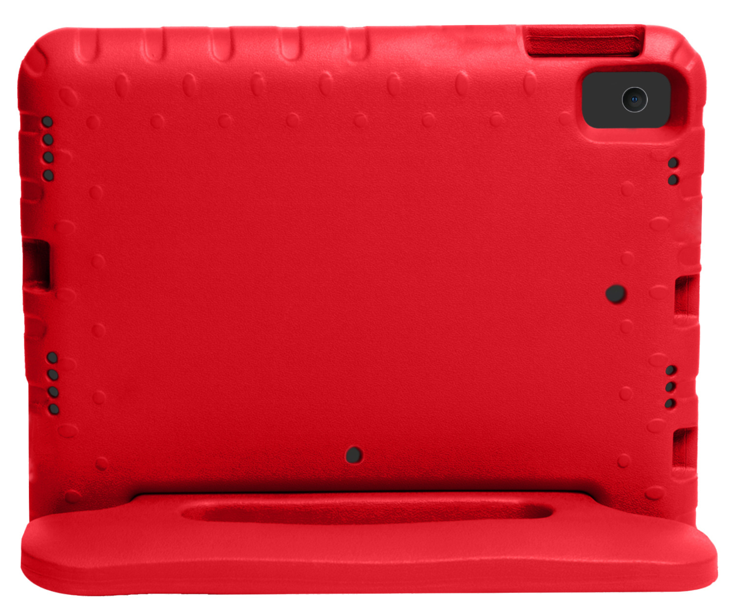 Nomfy Hoes Geschikt voor iPad 10.2 2020 Hoes Bumper Kindvriendelijk Kids Case Kinderhoes Met 2x Screenprotector - Hoesje Geschikt voor iPad 8 Hoesje Shockproof Cover Hoes - Rood