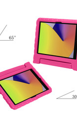 Nomfy Hoes Geschikt voor iPad 10.2 2020 Hoes Bumper Kindvriendelijk Kids Case Kinderhoes Met 2x Screenprotector - Hoesje Geschikt voor iPad 8 Hoesje Shockproof Cover Hoes - Roze