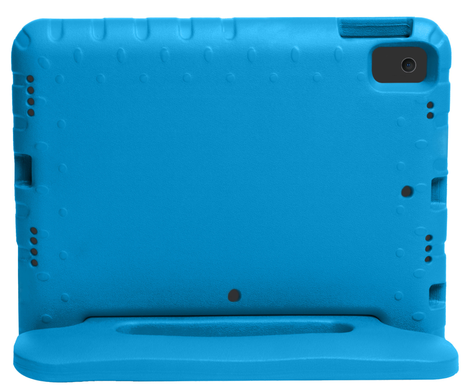 Nomfy Hoes Geschikt voor iPad 10.2 2021 Hoes Bumper Kindvriendelijk Kids Case Kinderhoes Met 2x Screenprotector - Hoesje Geschikt voor iPad 9 Hoesje Shockproof Cover Hoes - Blauw