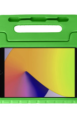 Nomfy Hoes Geschikt voor iPad 10.2 2021 Hoes Bumper Kindvriendelijk Kids Case Kinderhoes Met 2x Screenprotector - Hoesje Geschikt voor iPad 9 Hoesje Shockproof Cover Hoes - Groen